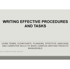 Procedures Manual Writing PowerPoint Slideshow