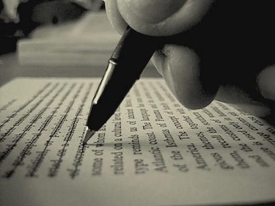 Written page of text